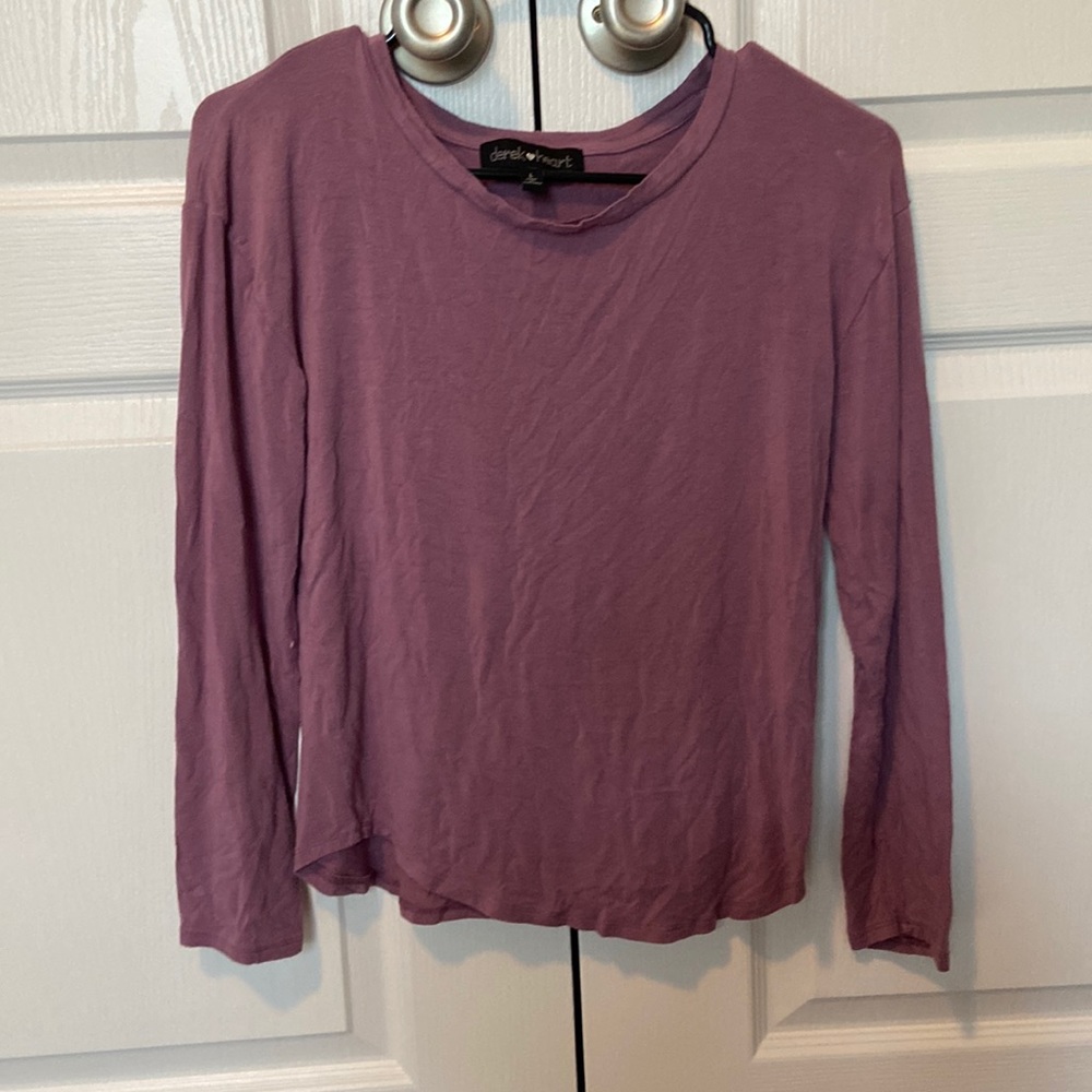 Purple long sleeve shirt